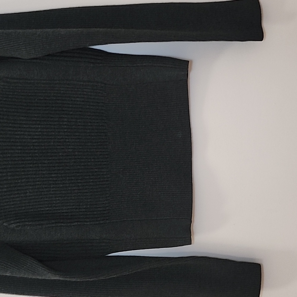 Veronica Beard Kelly Green 100% Wool Sweater Button Shoulder Raglan Dark Sz S - Picture 4 of 16